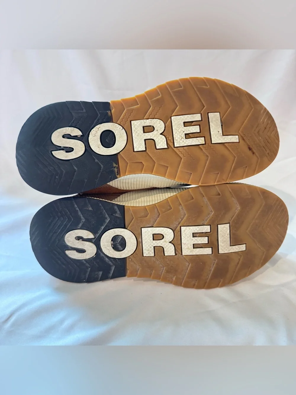 Sorel Youth kids Out N About Classic Boots Waterproof Sz 3 Tan Brown Navy Winter